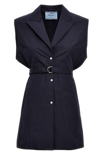 Gilet popeline cintura - Blu (40 IT)