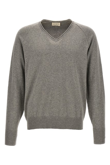 Maglia scollo a v - Grigio