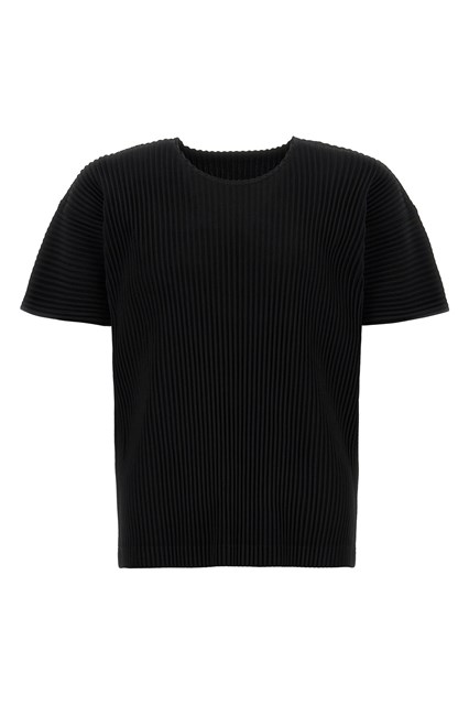 T-shirt plissè - Nero (4)