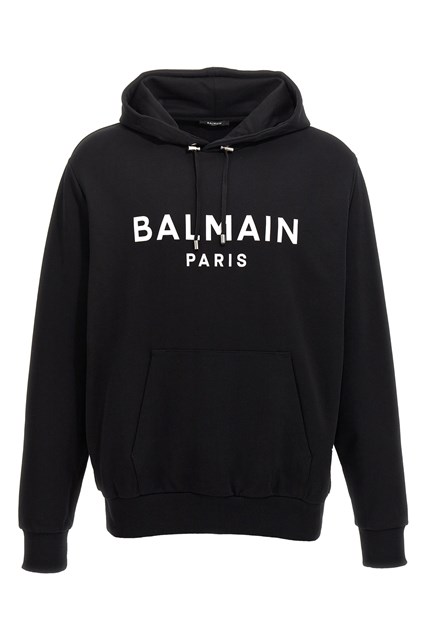 Felpa con cappuccio stampa logo - Bianco/Nero