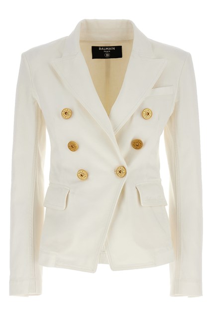 Blazer doppiopetto denim - Bianco (34 FR)