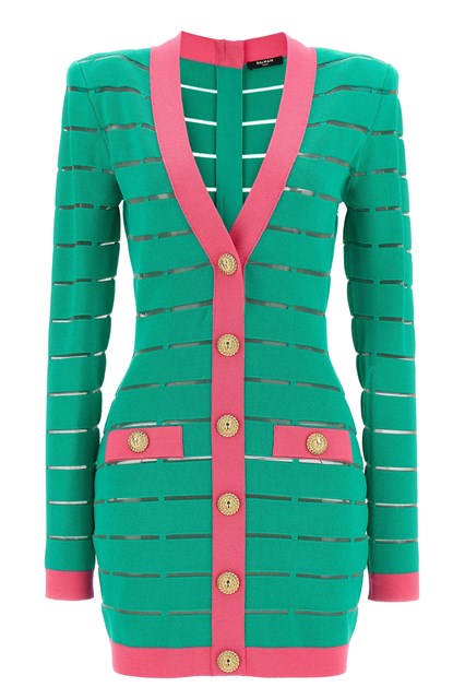 Abito bicolor maglia - Verde (38 FR)