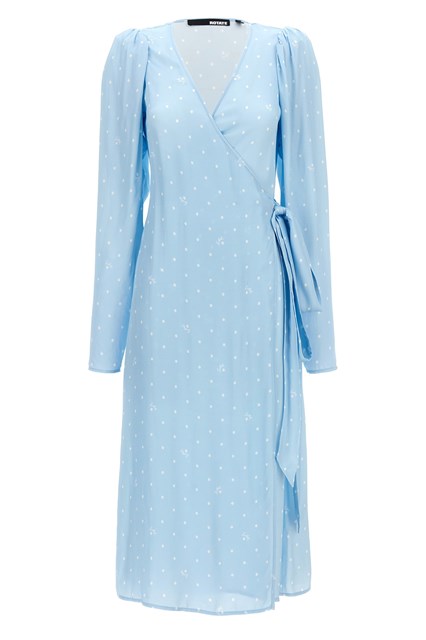 Abito 'Textured Midi Wrap' - Azzurro (34 DE)