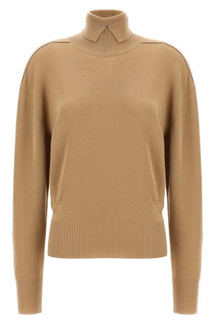 Maglia collo alto - Beige (S)