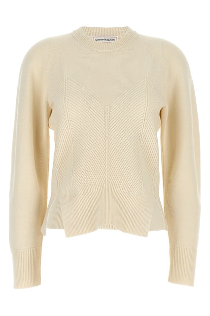 Maglione 'Chevron Corset' - Bianco