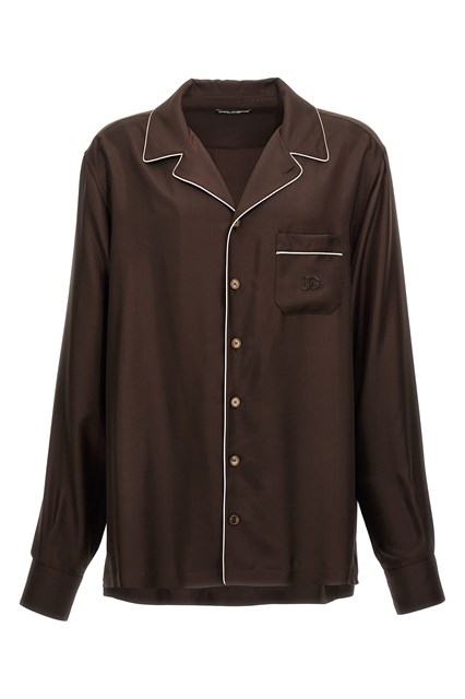 Camicia ricamo logo - Marrone (40 cm)