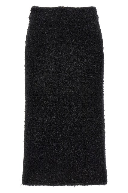 Gonna midi tweed - Nero