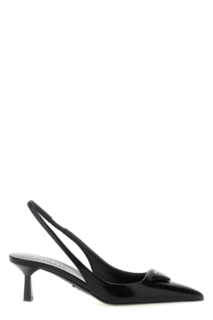 Slingback logo triangolo - Nero (36)