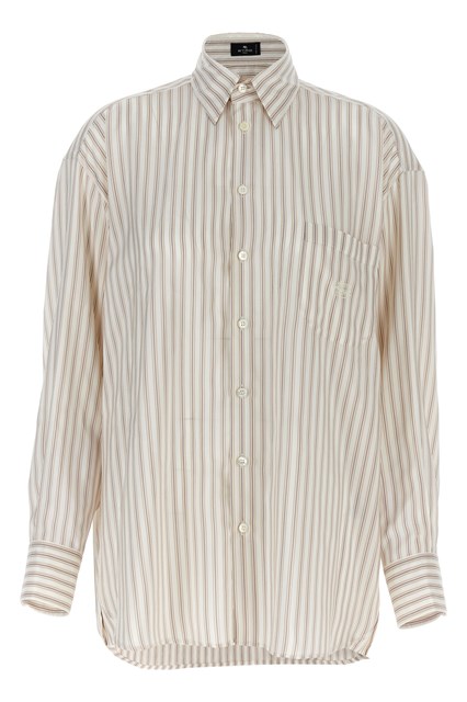 Camicia righe ricamo logo - Multicolor (42 IT)