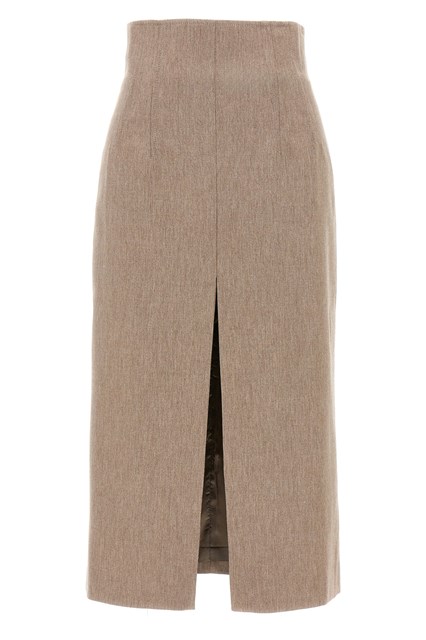 Gonna midi 'Stephanie' - Beige (38 IT)