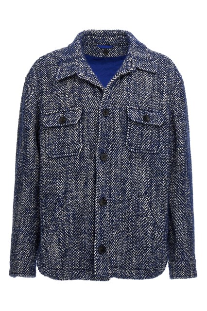 Giacca lana chevron - Blu