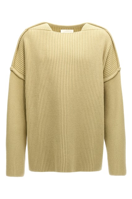 Maglione scollo geometrico - Verde