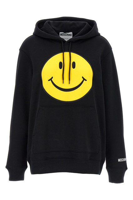 Felpa con cappuccio 'Smiley' - Nero (XXS)