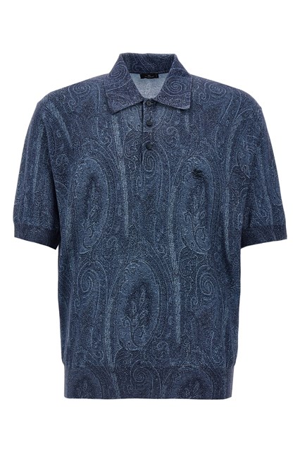Polo 'Paisley' - Blu (M)