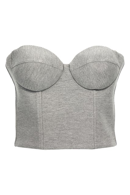 Top cropped bustier - Grigio (42 IT)
