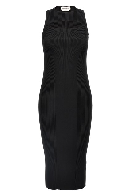 Abito maglia coste - Nero (XS)