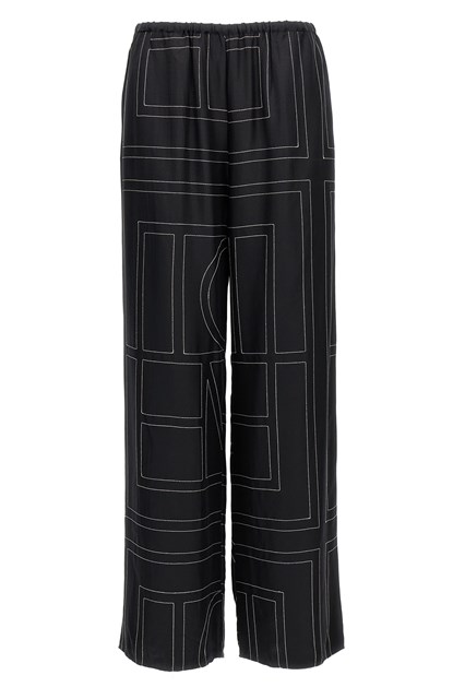 Pantalone 'Monogram' - Bianco/Nero (34 FR)