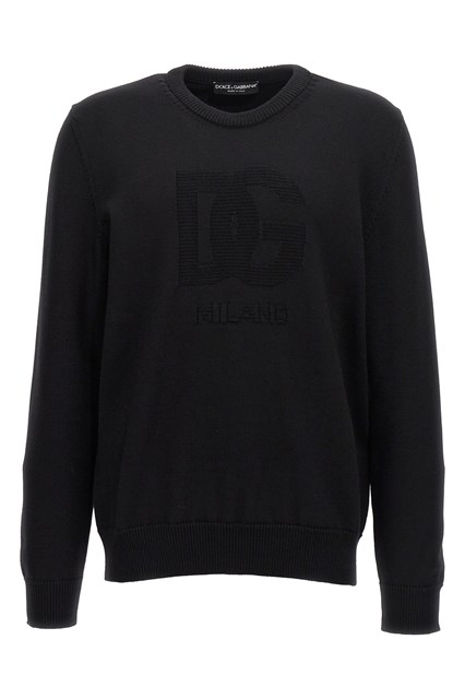 Maglione intarsio 'DG' - Nero (50 IT)