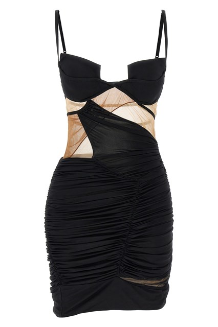 Abito 'Drapped Mini Dress' - Nero