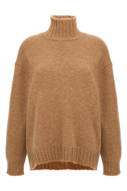 Maglione collo alto - Beige (S)