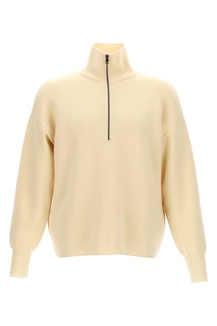 Maglione half zip - Bianco