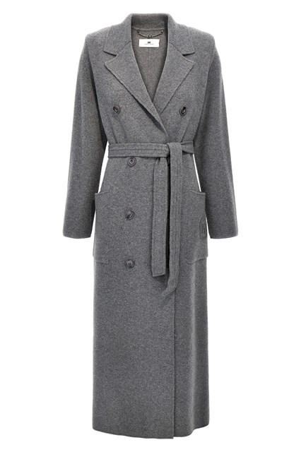 Cappotto doppiopetto maglia - Grigio (46 IT)