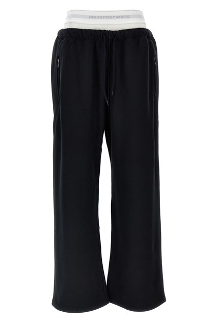 Jogging 'Wide Leg W/ Logo Elastic Exposed Brief' - Nero (XS)