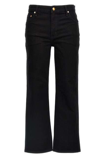 Jeans 'Cropped Kick Flare' - Nero (25)