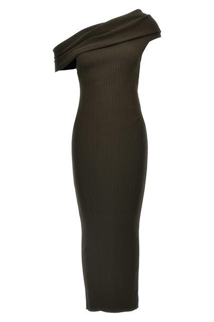 Abito 'Twist Rib Knit Long' - Marrone