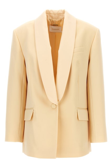 Blazer 'Illustration Shawl Tux Jacket' - Beige