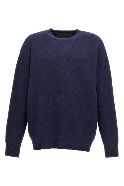 Maglione ricamo logo - Blu (S)