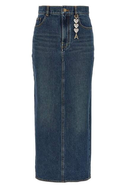 Gonna 'Zip Slit Midi' - Blu (25)