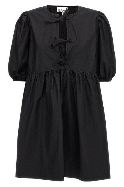 Abito popeline nodi - Nero (34 EU)