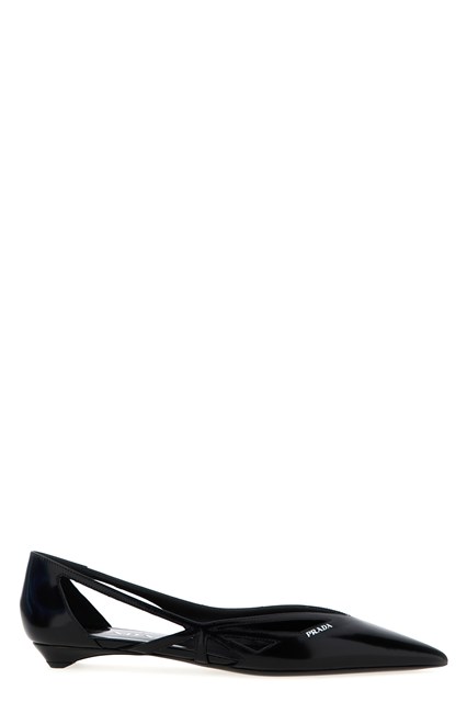 Ballerina pelle cut out - Nero (35.5)