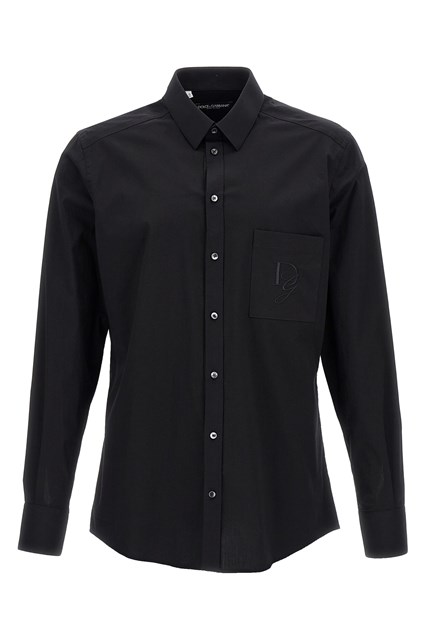Camicia ricamo logo - Nero (42 cm)