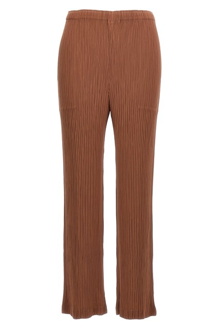 Pantalone 'Hatching Pleats' - Marrone (2)