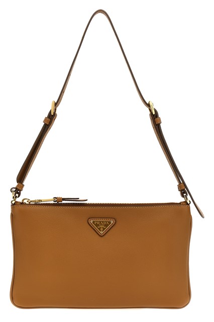 Borsa a spalla logo - Marrone (U)