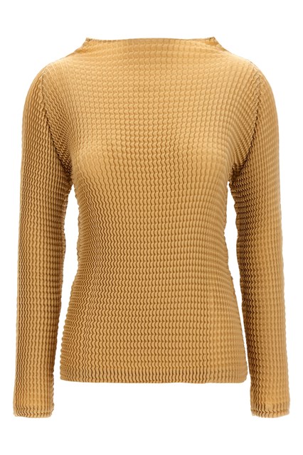 Blusa 'Suede Like Pleats' - Beige (2)