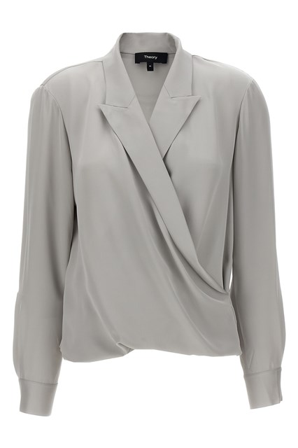 Blusa 'PK Label Wrap' - Grigio