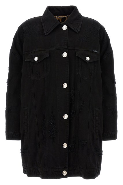 Giacca lunga denim - Nero (40 IT)