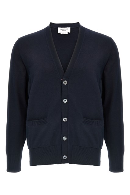 Cardigan '4-Bar' - Blu