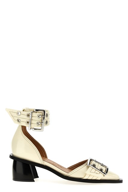 Décolleté 'Buckle Open Cut Pumps' - Bianco (40)