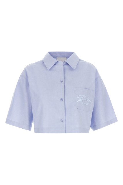 Camicia ricamo logo - Azzurro (38 FR)