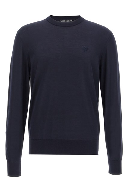 Maglia ricamo logo - Blu (50 IT)