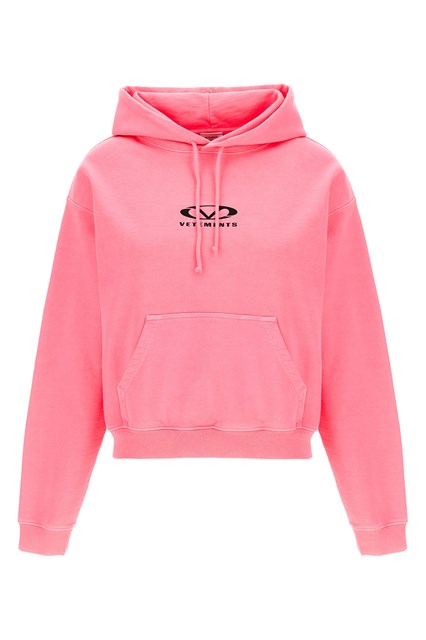 Felpa con cappuccio 'Oval Logo' - Rosa (S)