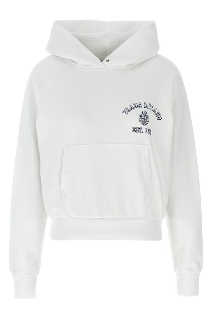 Felpa con cappuccio vintage - Bianco (M)