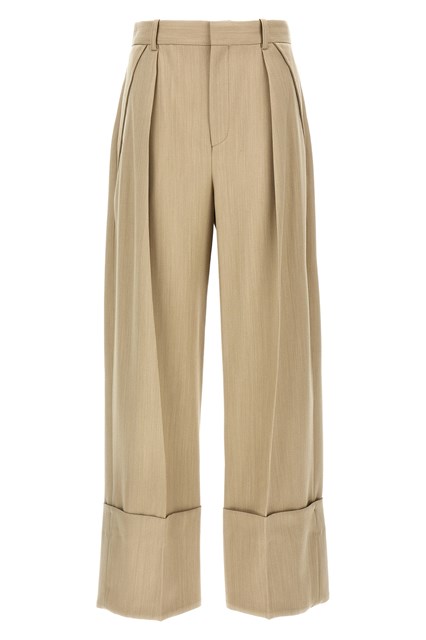 Pantalone maxi risvolto - Beige (6 UK)