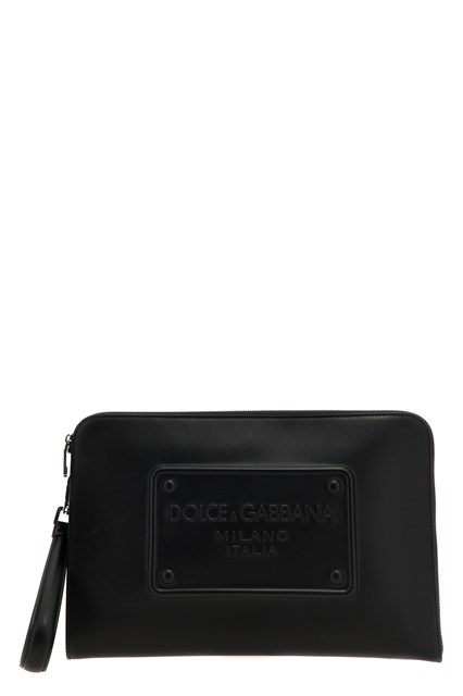 Pouch grande targa - Nero