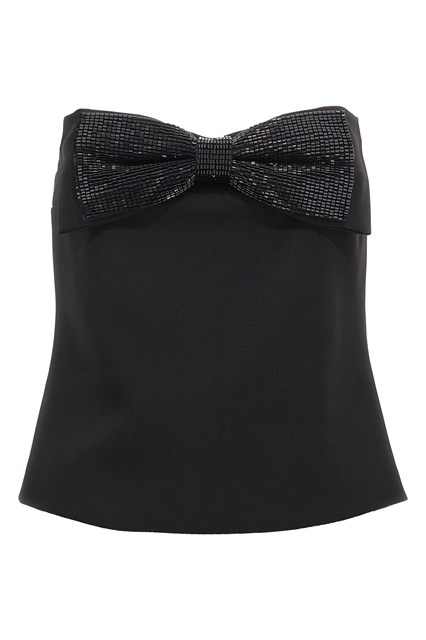 Top 'Black Crepe Bandeau' - Nero (8 UK)