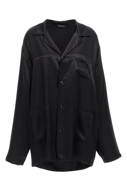 Camicia ricamo - Nero (36 FR)